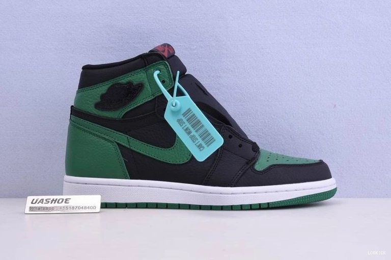 Cheap 555088-030 Jordan Pine 1  Black Retro High Green 0519